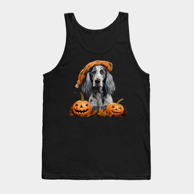 Grey English setter spaniel Halloween Tank Top by NatashaCuteShop